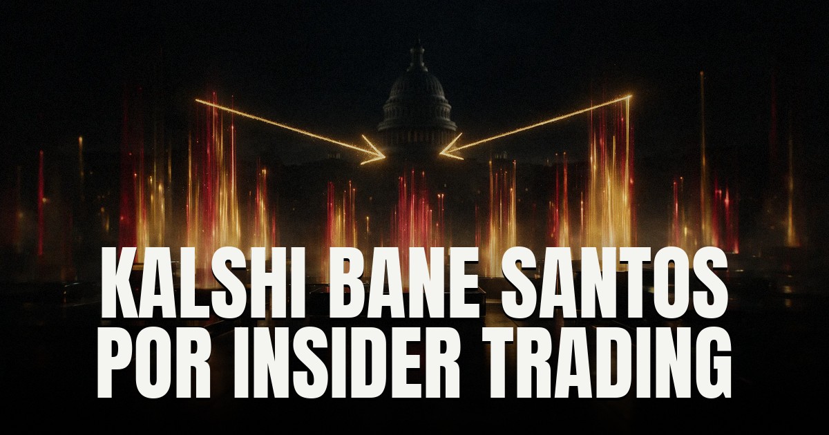 Capa do post: Kalshi bane George Santos para sempre e aplica primeira punição vitalícia em mercado de previsões